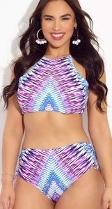 Eye-Catching High Neck Bikini NWT